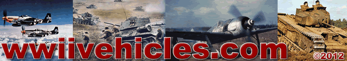 Home page graphic for wwiivehicles.com, pictures of Sherman, T-34/85, Tiger, and Churchill
