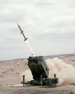 Norwegian Advanced SAM System (NASAMS) firing a AMRAAM  rocket