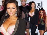 It takes some doing! JWoww finally manages to outshine Snooki in bra-baring outfit