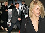 Date night! Julianne Hough is hot to trot in all-black ensemble as she enjoys a romantic dinner with Ryan Seacrest 