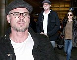 Eric Dane and Rebecca Gayheart at LAX airport in Los Angeles on Saturday