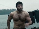 Someone has been working out! Henry Cavill shows off a buff body in the new trailer for Man Of Steel 