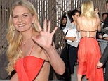 Not afraid to show some skin! Jennifer Morrison displays plenty of flesh in a sheer coral gown ... after THAT naked photo shoot