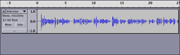 A single track containing an interview with questions and answers.