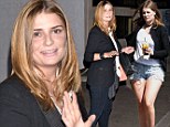 That's much better! Mischa Barton flatters in her figure in tight jeans and blazer after suffering a sartorial slip-up in tiny shorts 