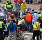 Carnage: The terrifying bomb attack at Monday's Boston Marathon took place on Patriots' Day - a New England tradition that has been marred by tragedy