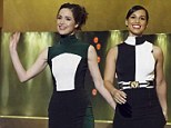 Style sisters: Rose Byrne and Alicia Keys go for similar panelled turtle-neck dresses for Jonathan Ross Show appearance