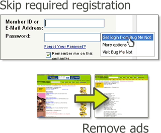 Bug Me Not and Ad Blocker