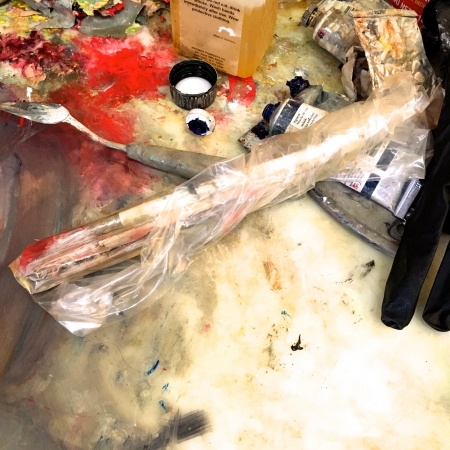 Studio wip by Artist Daniel Ochoa 
