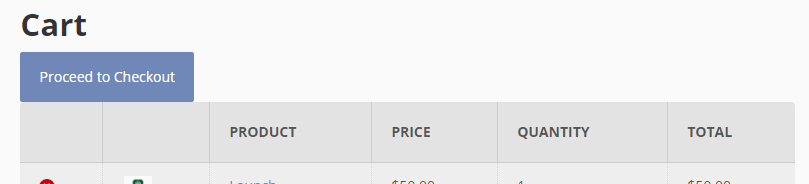 proceed to checkout button