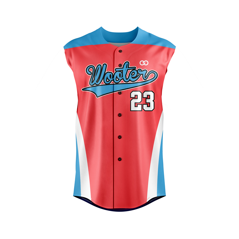 Buy Custom Sleeveless Full Button Baseball Jerseys Online Wooter