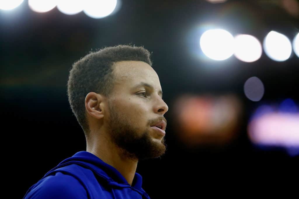 Stephen Curry re-sprains right ankle at shootaround out against the Clippers tonight