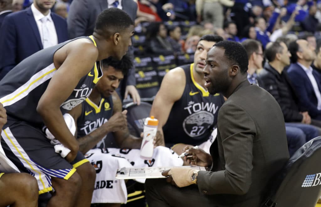 Thompson Steve Kerr handed the clipboard and huddles to his players and it worked … kind