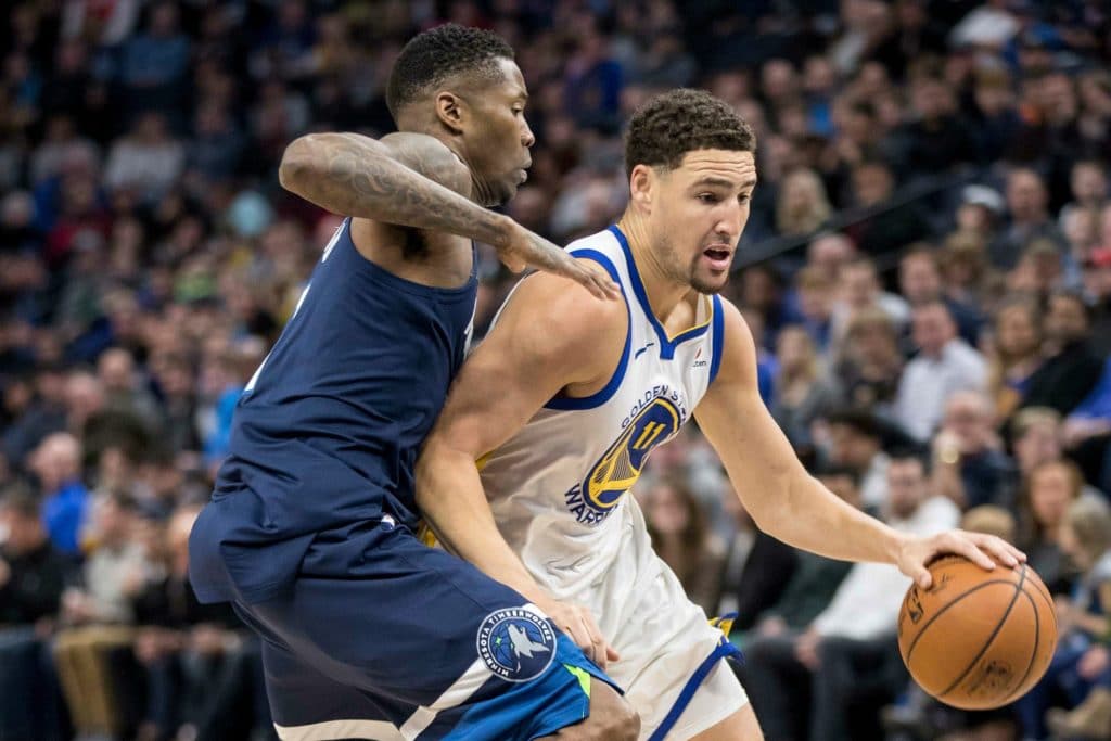 Klay Thompson out for at least four games with sprained right thumb