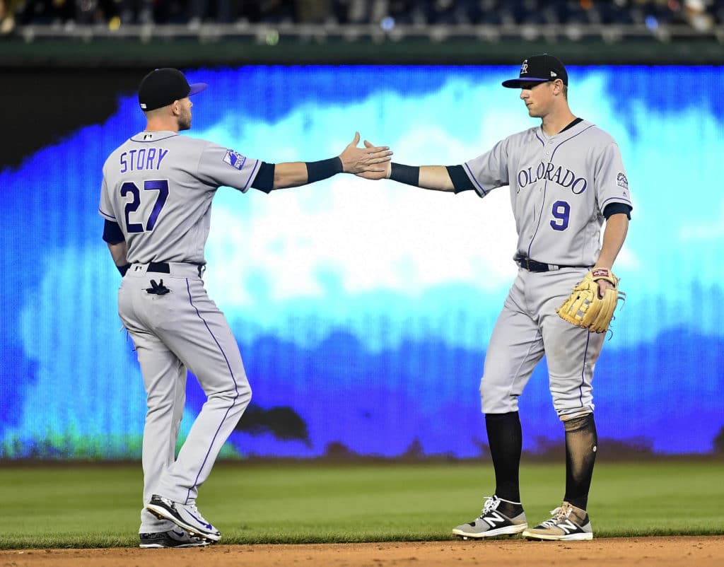 Padres', Rockies' benches clear at Coors Field Padres', Rockies' benches clear at Coors Field