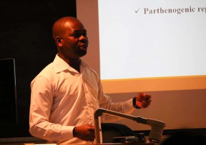 Kunle giving a presentation