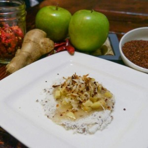 Food dish served on a plate called Brazilian Delight
