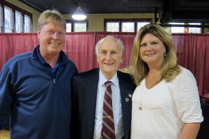 Melvin Eklund with his son and daughter.
