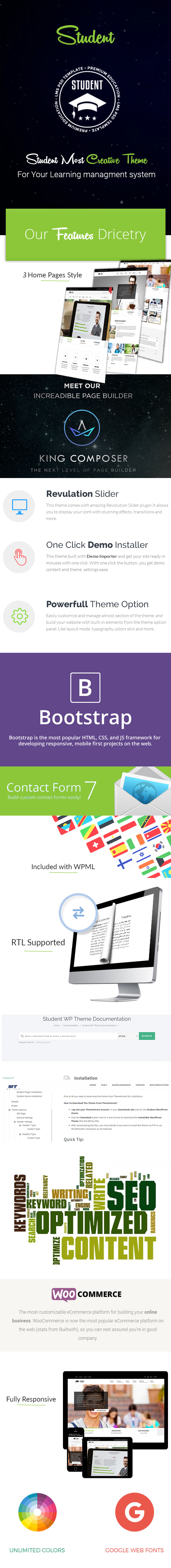 Student WordPress theme for LMS and education