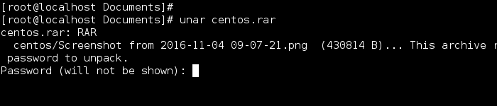 unrar command line