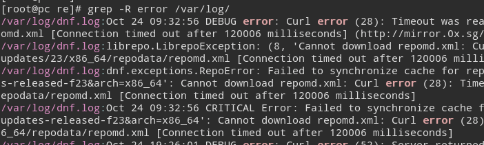 grep only file time