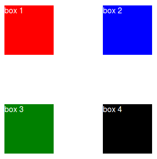 blocks in each corner of screen