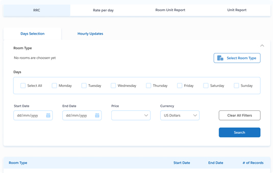 Room Rate Controller (RRC) Services
