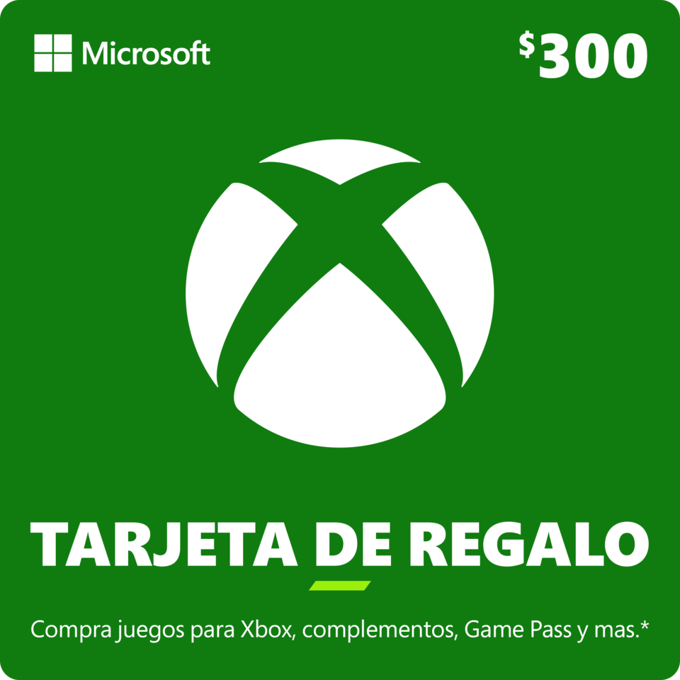 Tarjeta De Regalo Digital De Xbox Por $300 MXN