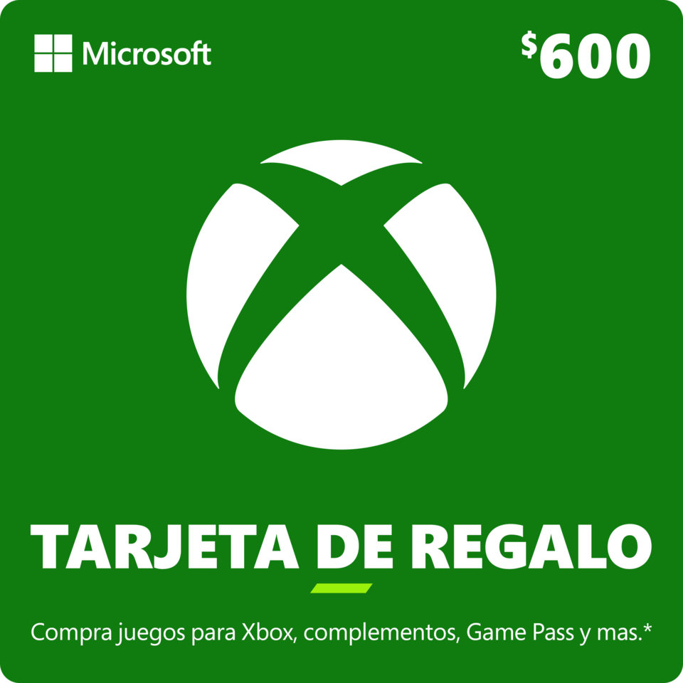 Tarjeta De Regalo Digital De Xbox Por $600 MXN