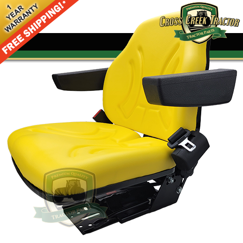 RE188293-DLX Tractor Seat With Arm Rests and Seat Belts