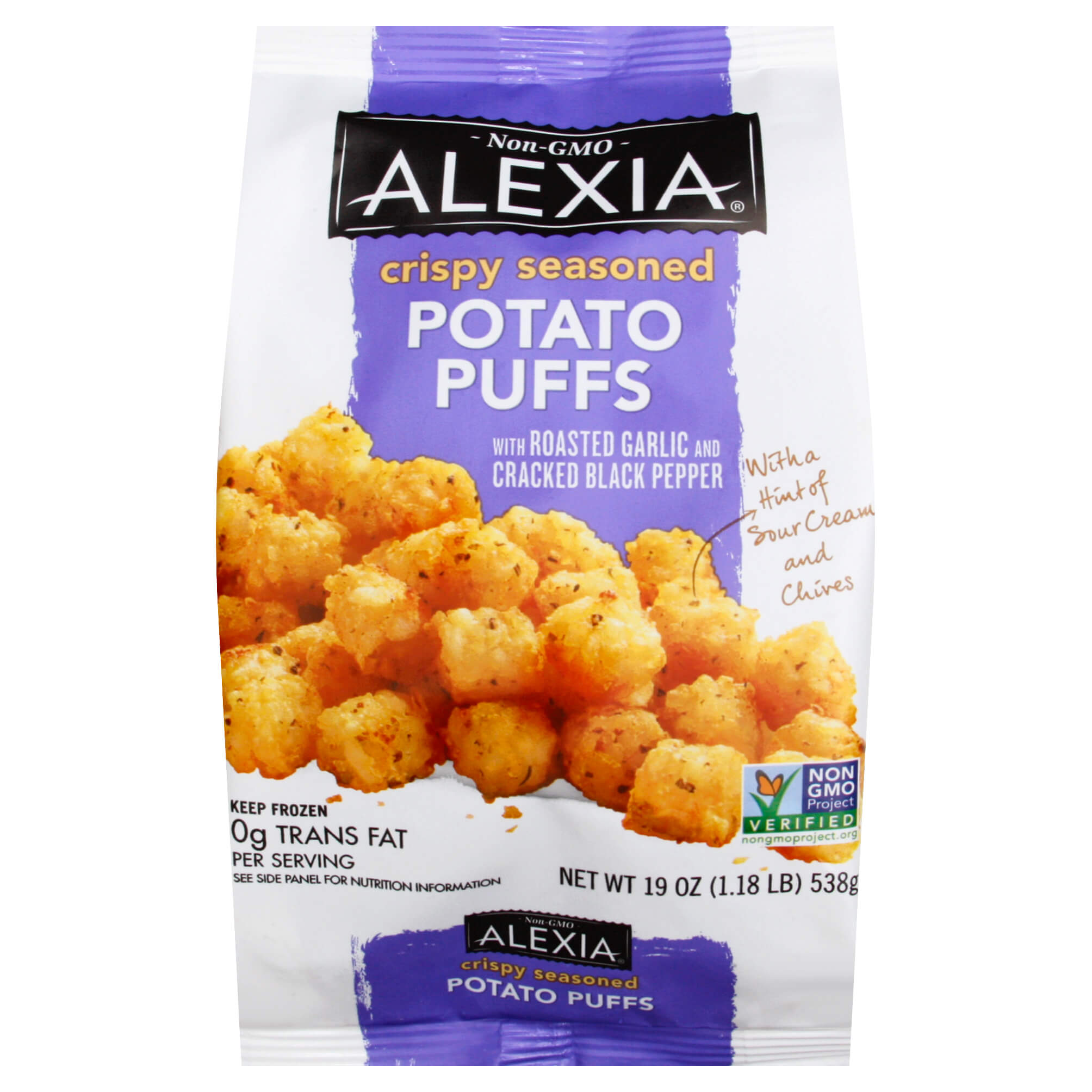ALEXIA POTATO PUFFS CRIPS SEASONED 19 OZ