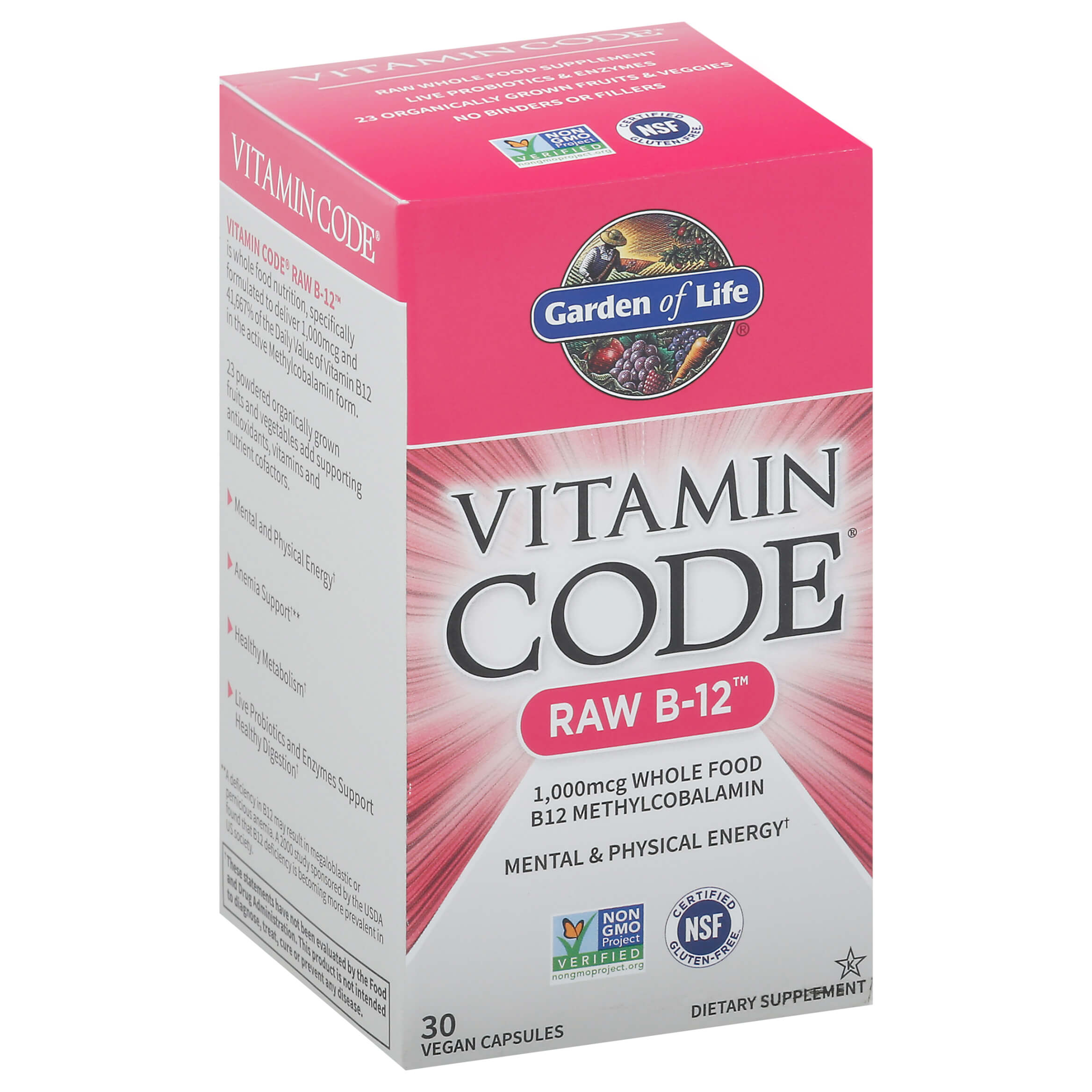 GARDEN OF LIFE VITAMIN CODE – VITAMIN B12 30 VCP