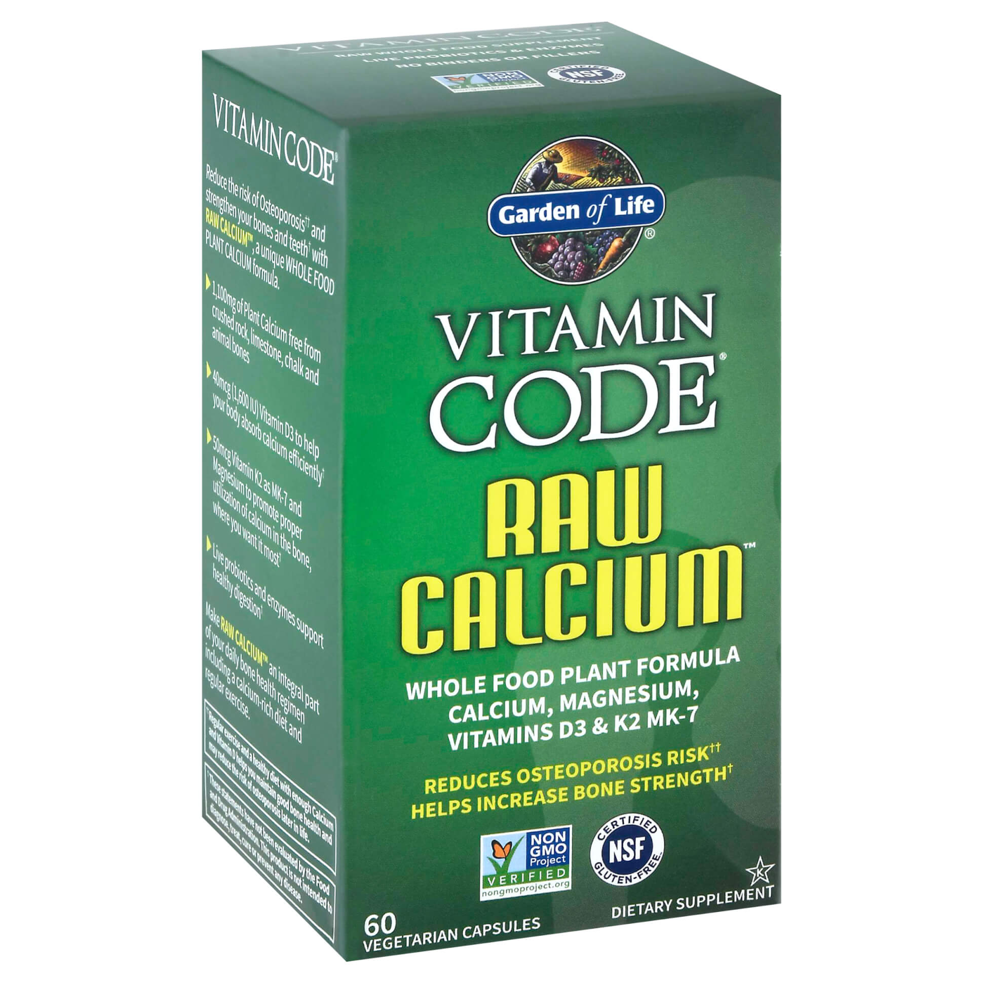 GARDEN OF LIFE VITAMIN CODE – RAW CALCIUM 60 CT