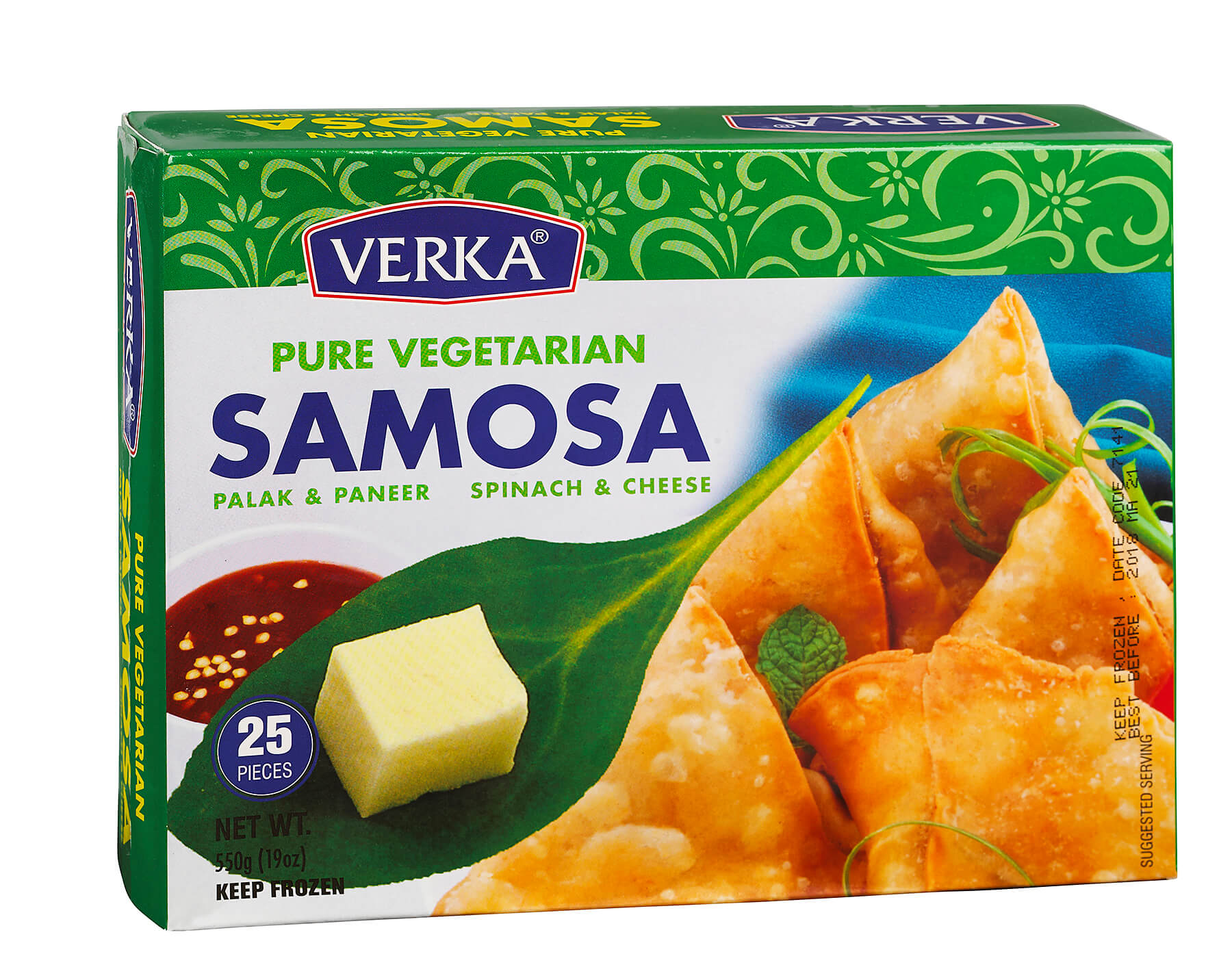 Verka Palak Paneer Samosas (Spinach & Cheese) Case Verka