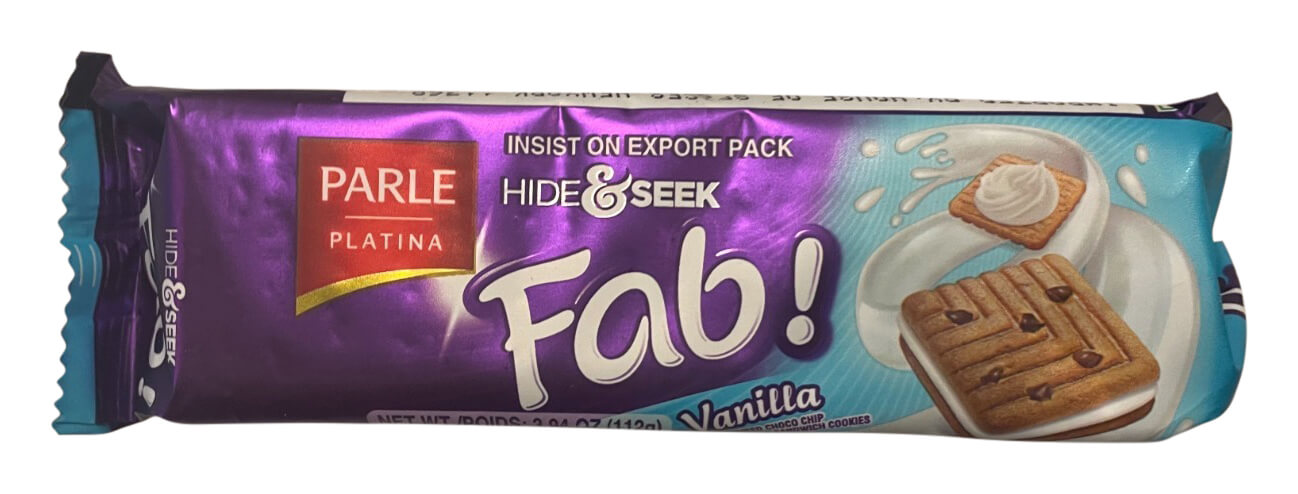 Parle Hide Seek Fab Vanilla Biscuits 3 94oz Super India