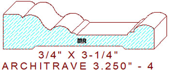 Architrave/Header 3-1/4" - 4 Architrave/Header 3-1/4" - 4