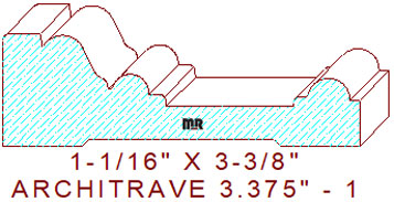 Architrave/Header 3-3/8" - 1 Architrave/Header 3-3/8" - 1