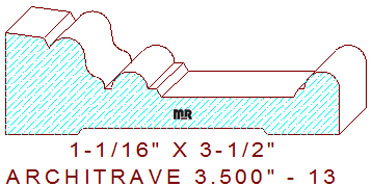 Architrave/Header 3-1/2" - 13 Architrave/Header 3-1/2" - 13