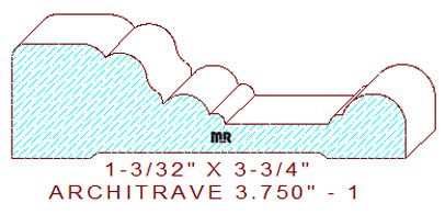 Architrave/Header 3-3/4" - 1 Architrave/Header 3-3/4" - 1