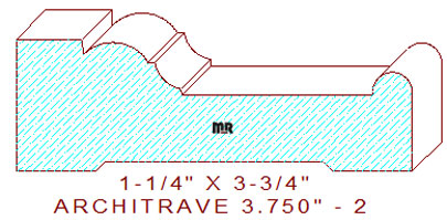 Architrave/Header 3-3/4" - 2 Architrave/Header 3-3/4" - 2