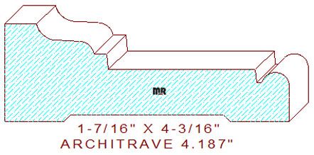 Architrave/Header 4-3/16" Architrave/Header 4-3/16"