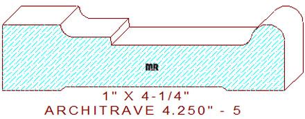 Architrave/Header 4-1/4" - 5 Architrave/Header 4-1/4" - 5