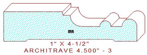 Architrave/Header 4-1/2" - 3 Architrave/Header 4-1/2" - 3