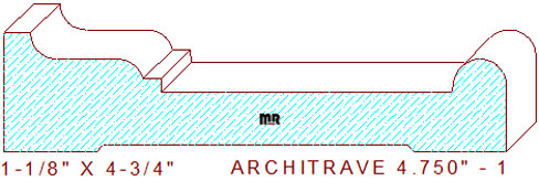 Architrave/Header 4-3/4" - 1 Architrave/Header 4-3/4" - 1