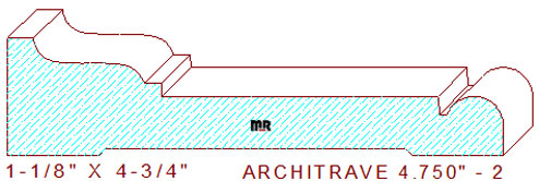 Architrave/Header 4-3/4" - 2 Architrave/Header 4-3/4" - 2