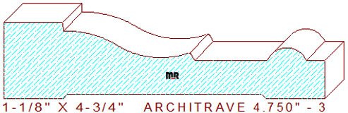 Architrave/Header 4-3/4" - 3 Architrave/Header 4-3/4" - 3