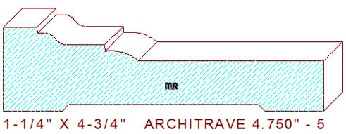 Architrave/Header 4-3/4" - 5 Architrave/Header 4-3/4" - 5