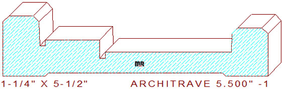 Architrave/Header 5-1/2" - 1 Architrave/Header 5-1/2" - 1