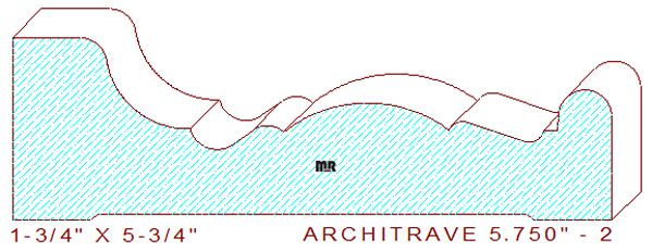 Architrave/Header 5-3/4" - 2 Architrave/Header 5-3/4" - 2