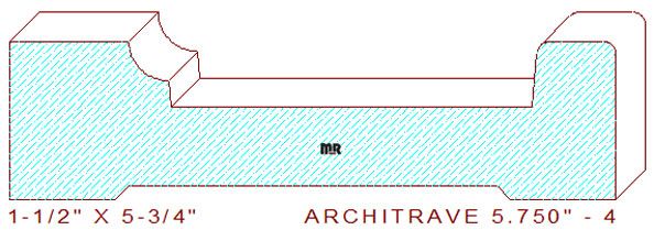 Architrave/Header 5-3/4" - 4 Architrave/Header 5-3/4" - 4
